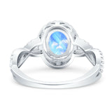 Infinity Shank Oval Natural Stone Ring