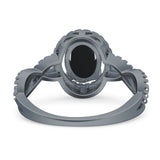 Infinity Shank Oval Natural Stone Ring