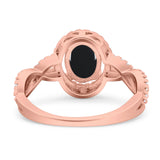 Infinity Shank Oval Natural Stone Ring