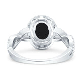 Infinity Shank Oval Natural Stone Ring