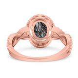 Infinity Shank Oval Natural Stone Ring