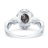 Infinity Shank Oval Natural Stone Ring