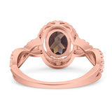 Infinity Shank Oval Natural Stone Ring