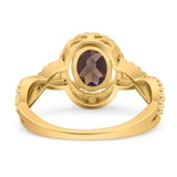 Infinity Shank Oval Natural Stone Ring