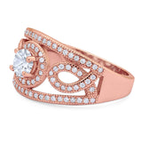 Round Natural Stone Infinity Shank  Ring