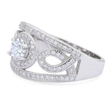 Round Natural Stone Infinity Shank  Ring