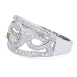 Round Natural Stone Infinity Shank  Ring