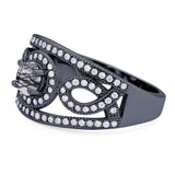 Round Natural Stone Infinity Shank  Ring