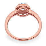 Round Natural Stone Engagement Ring