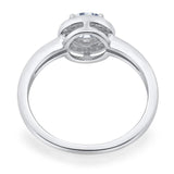 Round Natural Stone Engagement Ring