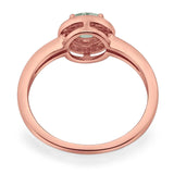 Round Natural Stone Engagement Ring