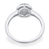 Round Natural Stone Engagement Ring