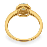 Round Natural Stone Engagement Ring