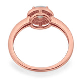 Round Natural Stone Engagement Ring