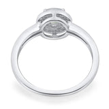 Round Natural Stone Engagement Ring