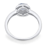 Round Natural Stone Engagement Ring