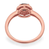 Round Natural Stone Engagement Ring