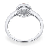 Round Natural Stone Engagement Ring