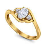 Art Deco Oval Natural Stone Three Stone Ring