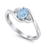 Art Deco Oval Natural Stone Three Stone Ring