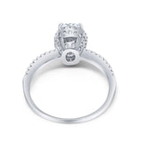 Vintage Style Oval Natural Stone Solitaire Ring