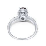 Vintage Style Oval Natural Stone Solitaire Ring