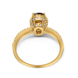 Vintage Style Oval Natural Stone Solitaire Ring