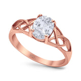 Oval Celtic Trinity Knot Ring