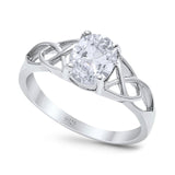 Oval Celtic Trinity Knot Ring