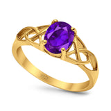 Oval Celtic Trinity Knot Ring