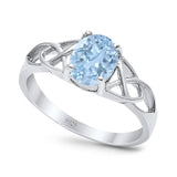 Oval Celtic Trinity Knot Ring