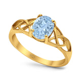 Oval Celtic Trinity Knot Ring