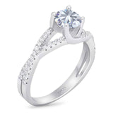 Art Deco Round Natural Stone Twisted Ring