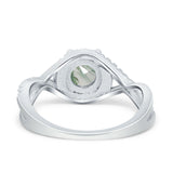 Round Natural Stone Twisted Ring