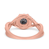 Round Natural Stone Twisted Ring