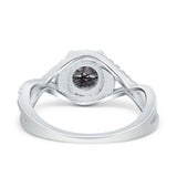 Round Natural Stone Twisted Ring