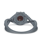 Round Natural Stone Twisted Ring