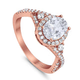 Oval Natural Stone Split Shank Ring