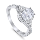 Oval Natural Stone Split Shank Ring