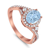 Oval Natural Stone Split Shank Ring