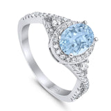 Oval Natural Stone Split Shank Ring