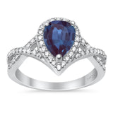 Art Deco Pear Infinity Twisted Ring  