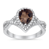 Art Deco Pear Infinity Twisted Ring  