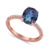 Art Deco Oval Natural Stone Wedding Ring