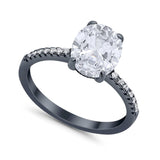 Art Deco Oval Natural Stone Wedding Ring