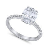 Art Deco Oval Natural Stone Wedding Ring