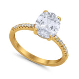 Art Deco Oval Natural Stone Wedding Ring