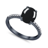 Art Deco Oval Natural Stone Wedding Ring