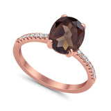 Art Deco Oval Natural Stone Wedding Ring