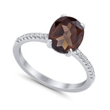 Art Deco Oval Natural Stone Wedding Ring